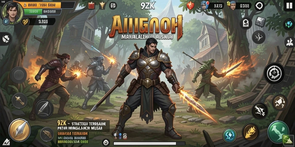 Tampilan gameplay 9ZK yang intens dan strategis.