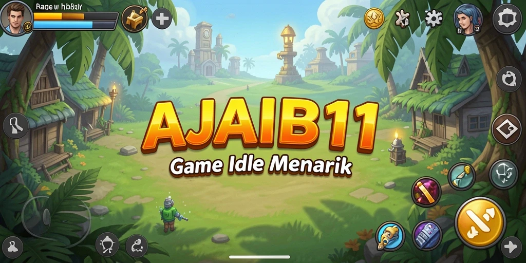 Tampilan gameplay AJAIB11 dengan elemen pengelolaan Idle yang menarik.