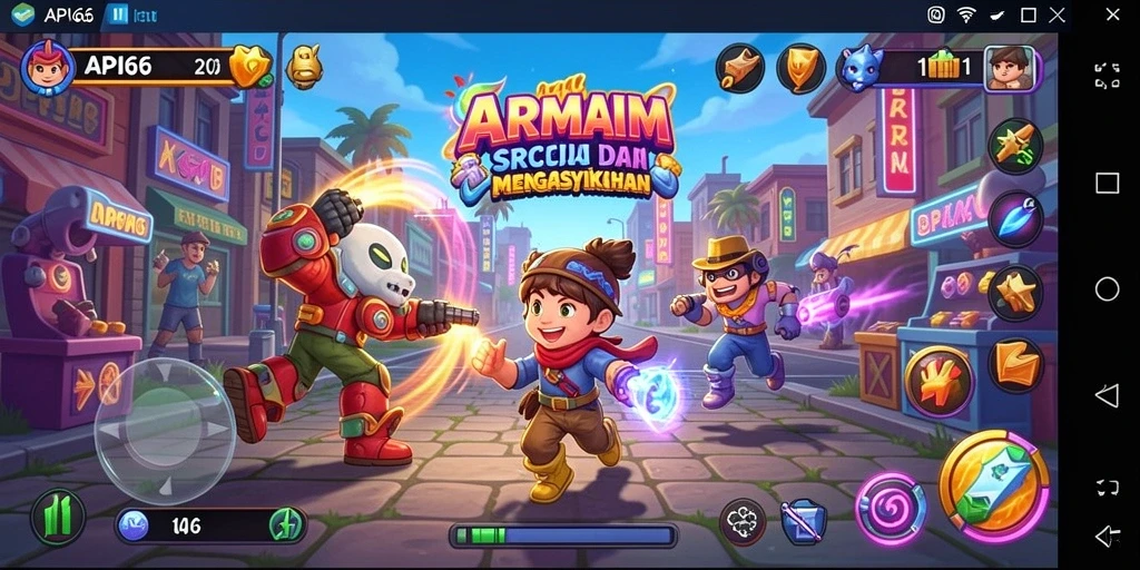 Screenshot gameplay API66 menunjukkan suasana seru dalam permainan Arcade.