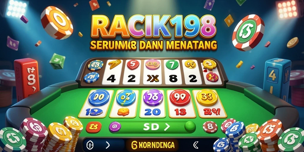 Tampilan menarik dari gameplay Bingo di RACIK198 yang penuh warna.