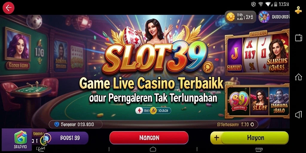 Menampilkan gameplay menarik dari SLOT39 di dunia Live Casino.