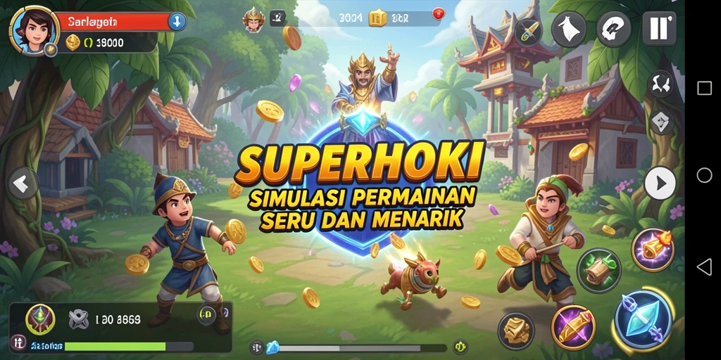 Screenshot dari gameplay SUPERHOKI yang seru dan interaktif.